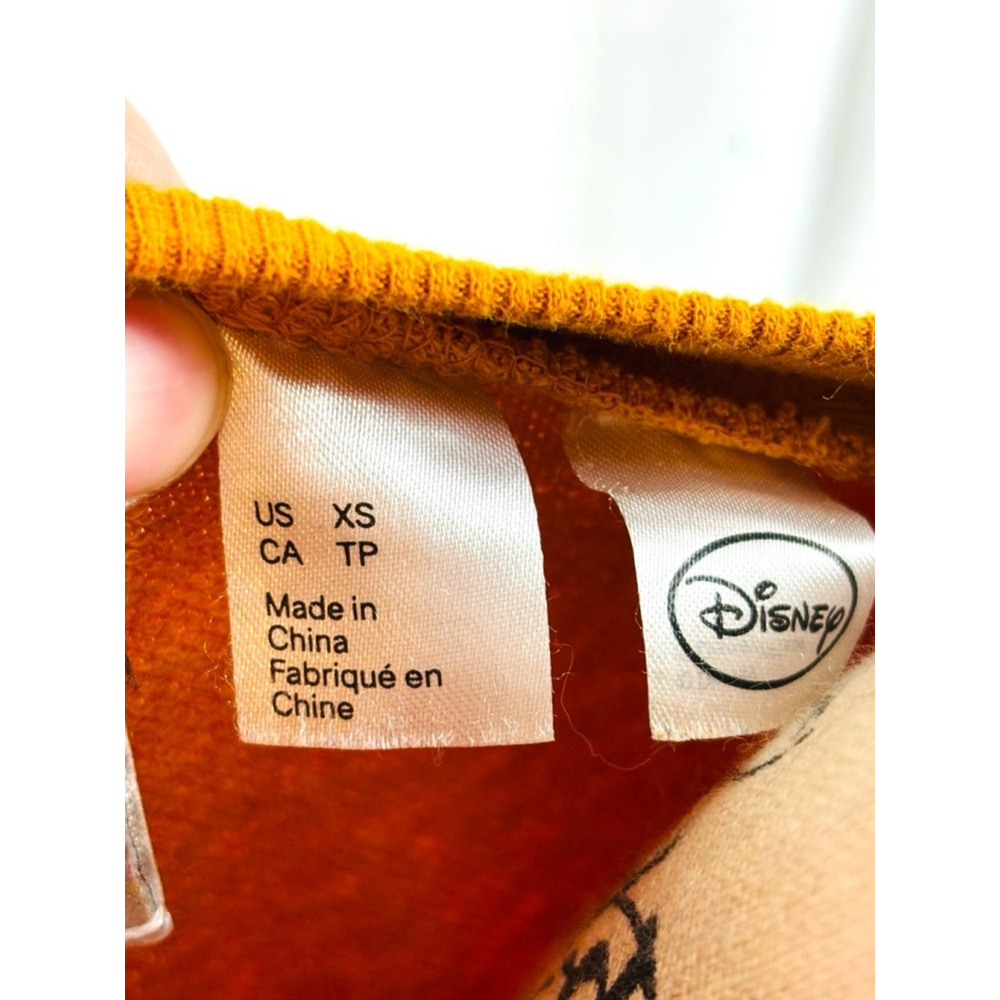 Divided by H&M Women’s XS Disney’s Mickey Mouse Mustard Yellow Sweatshirt • GUC - Picture 10 of 11